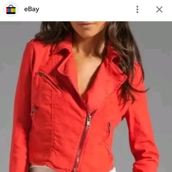 Free People Jackets & Blazers - Free People Jackets & Coats Free People Cropped Moto Jacket Red